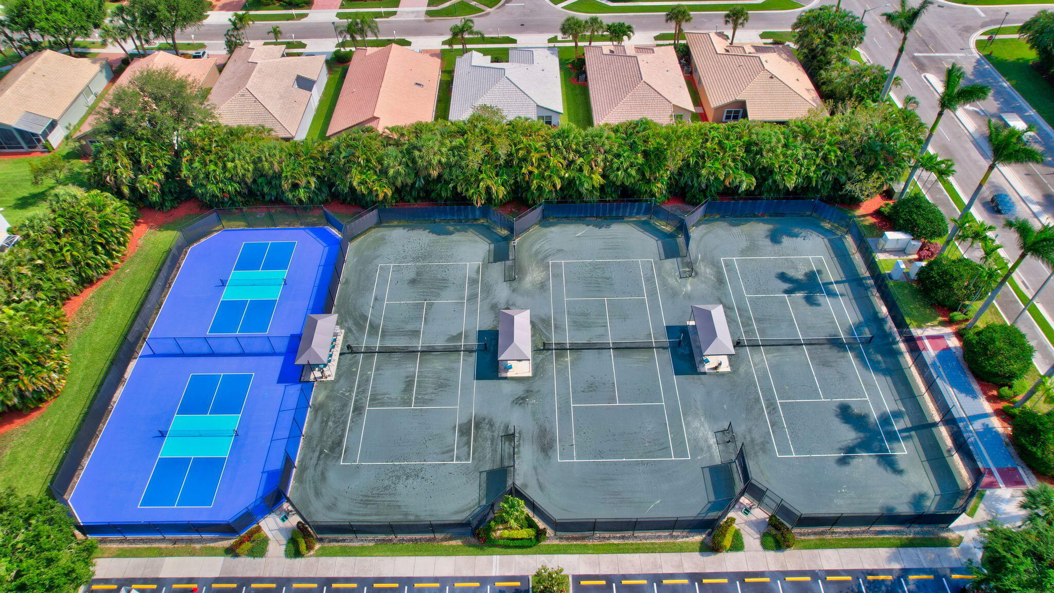 5916 Seashell Terrace Boynton Beach, FL 33437 - Photo 70 of 81 an aerial view of residential house with outdoor space and swimming pool