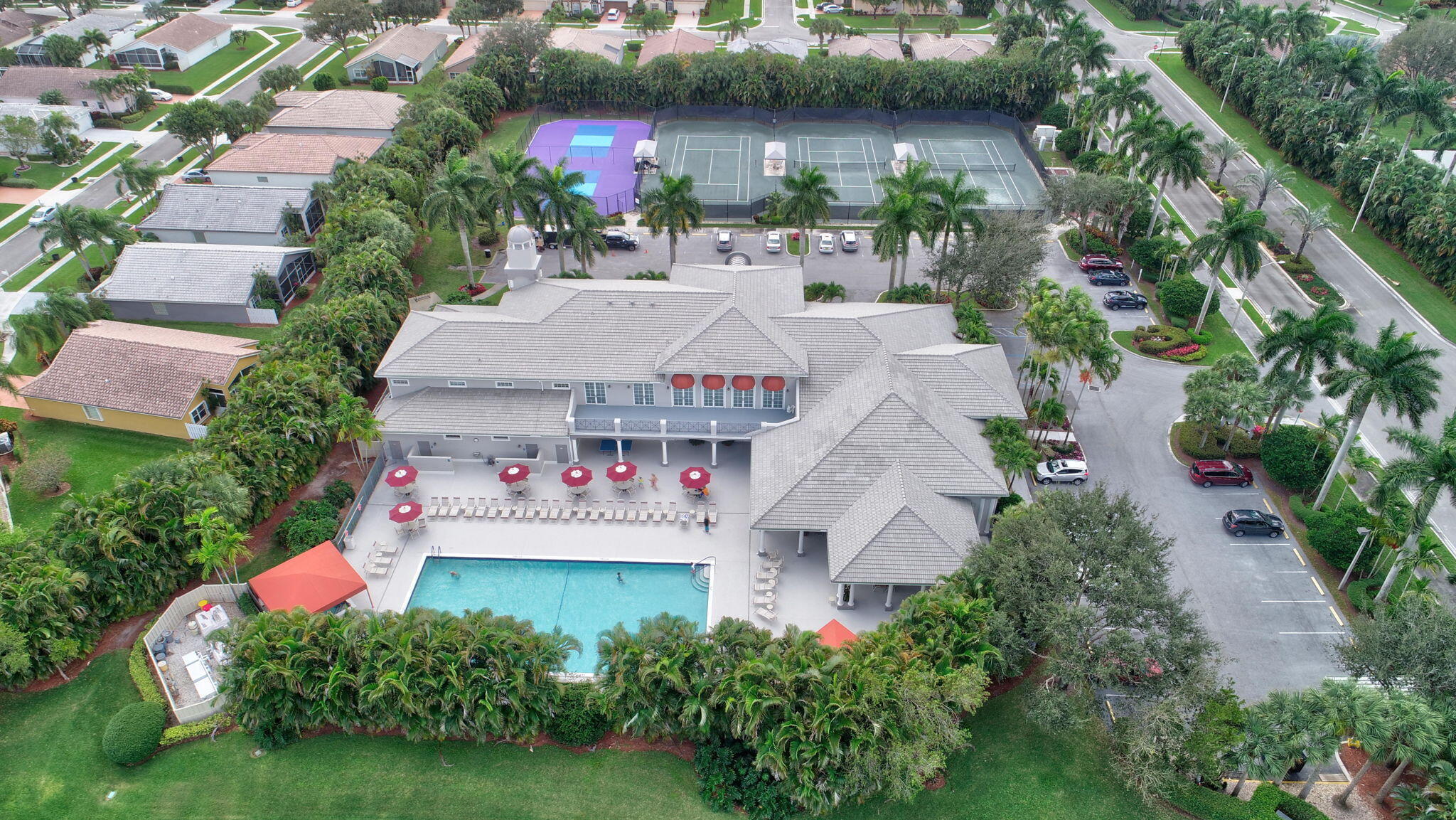 5916 Seashell Terrace Boynton Beach, FL 33437 - Photo 71 of 81 an aerial view of a house with outdoor space and street view