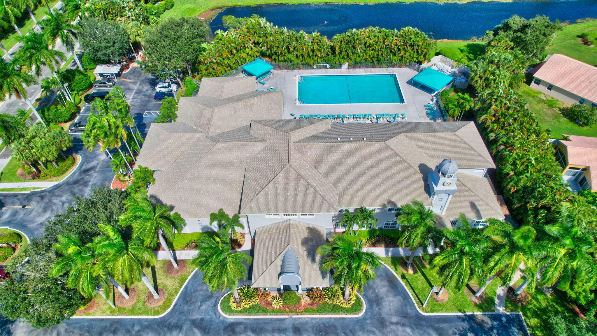 5916 Seashell Terrace Boynton Beach, FL 33437 - Photo 80 of 81 an aerial view of a house with a yard and garden