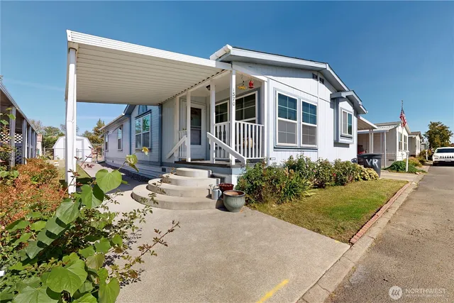 front view of a house with a small yard
