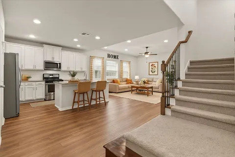 a aerial view of a house