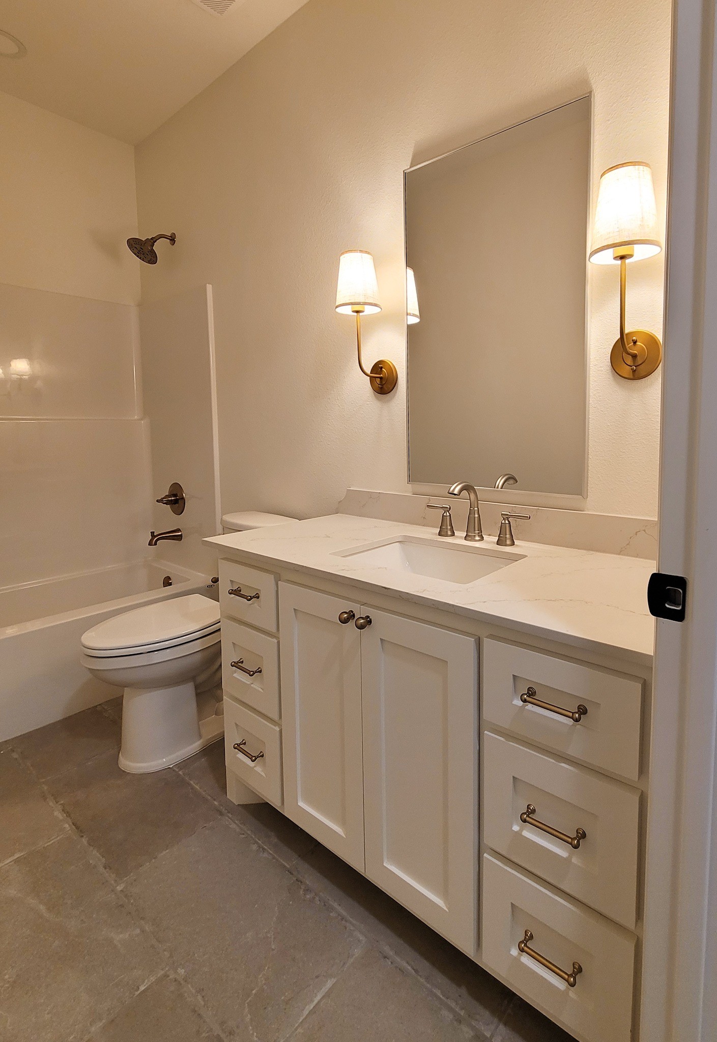 6202 Johnson Road Orange, TX 77632 - Photo 4 of 26 a bathroom with a double vanity sink toilet and mirror