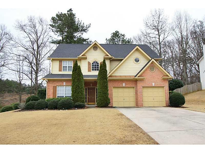 5850 Rives Drive Alpharetta, GA 30004 - Photo 1 of 1 Exterior Front. Brick and Hardiplank home in Shepherds Pond with newer roof and other renovations.
