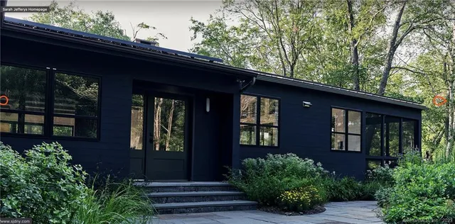 a front view of a house