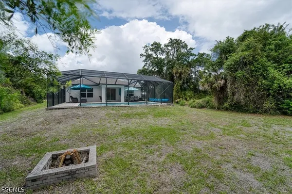 a house view with a garden space