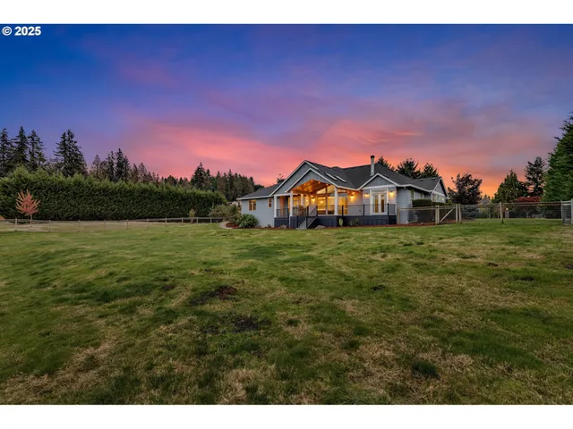 a view of a town with houses in the background