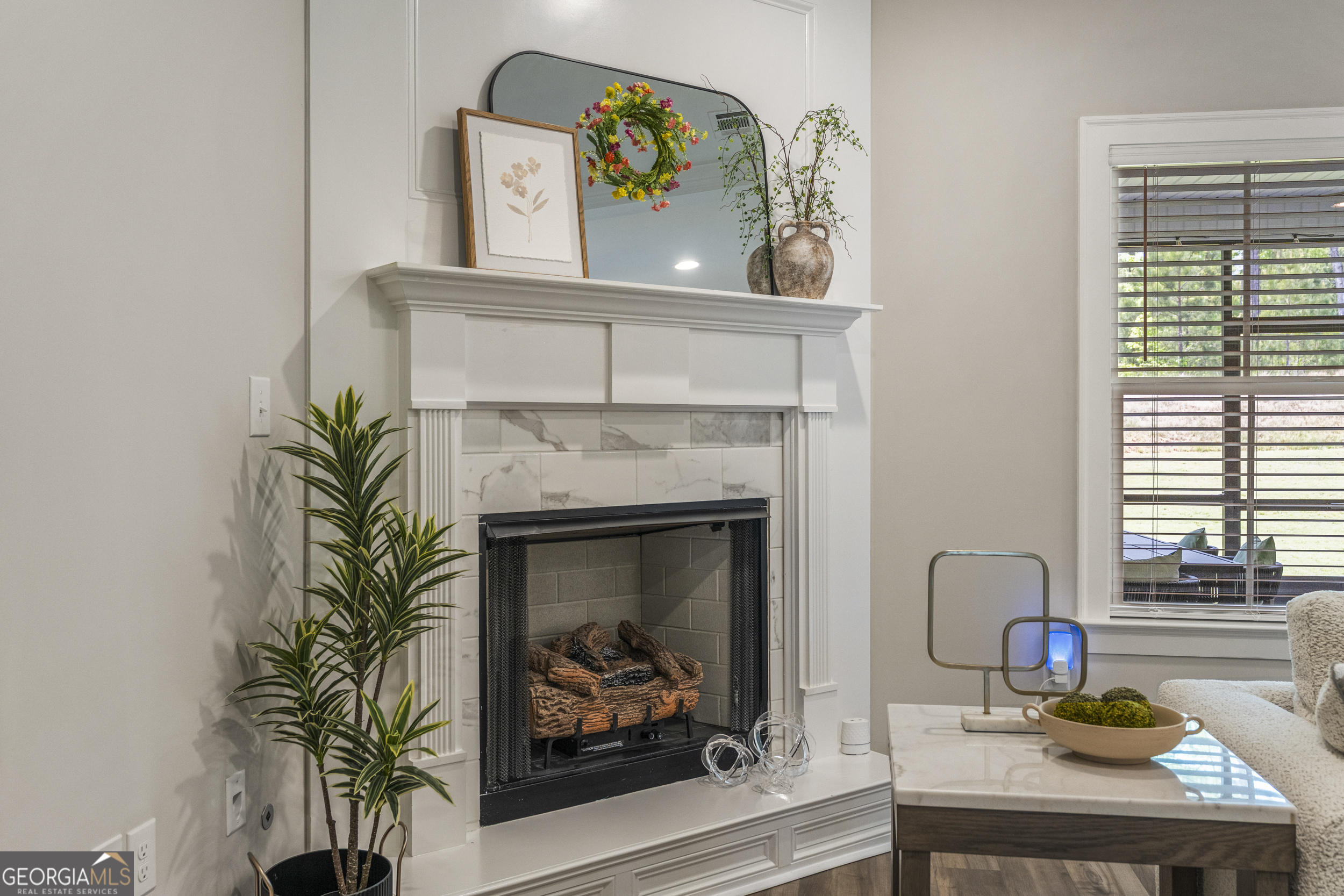 334 Orchard Drive Fortson, GA 31808 - Photo 18 of 48 a living room with a fireplace and a potted plant
