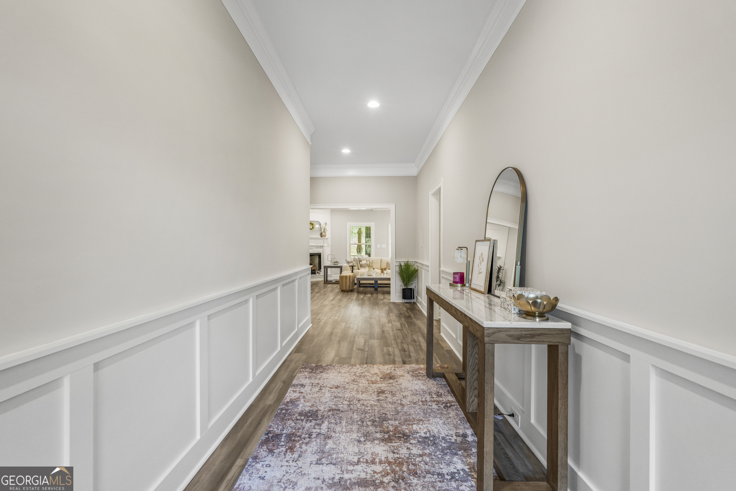 334 Orchard Drive Fortson, GA 31808 - Photo 7 of 48 a hallway with a large mirror and washer