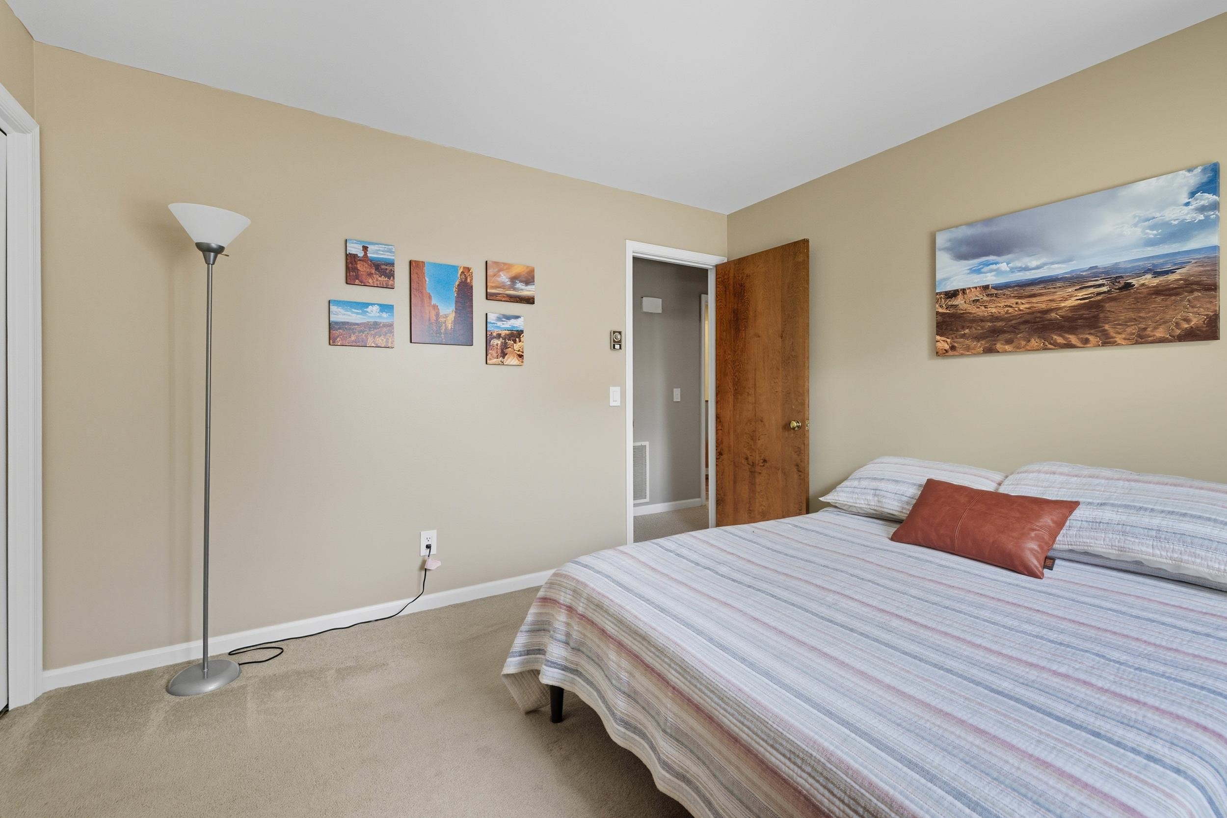 134 Rorrer Circle Harrisonburg, VA 22801 - Photo 34 of 74 a bedroom with a bed and a wall painting