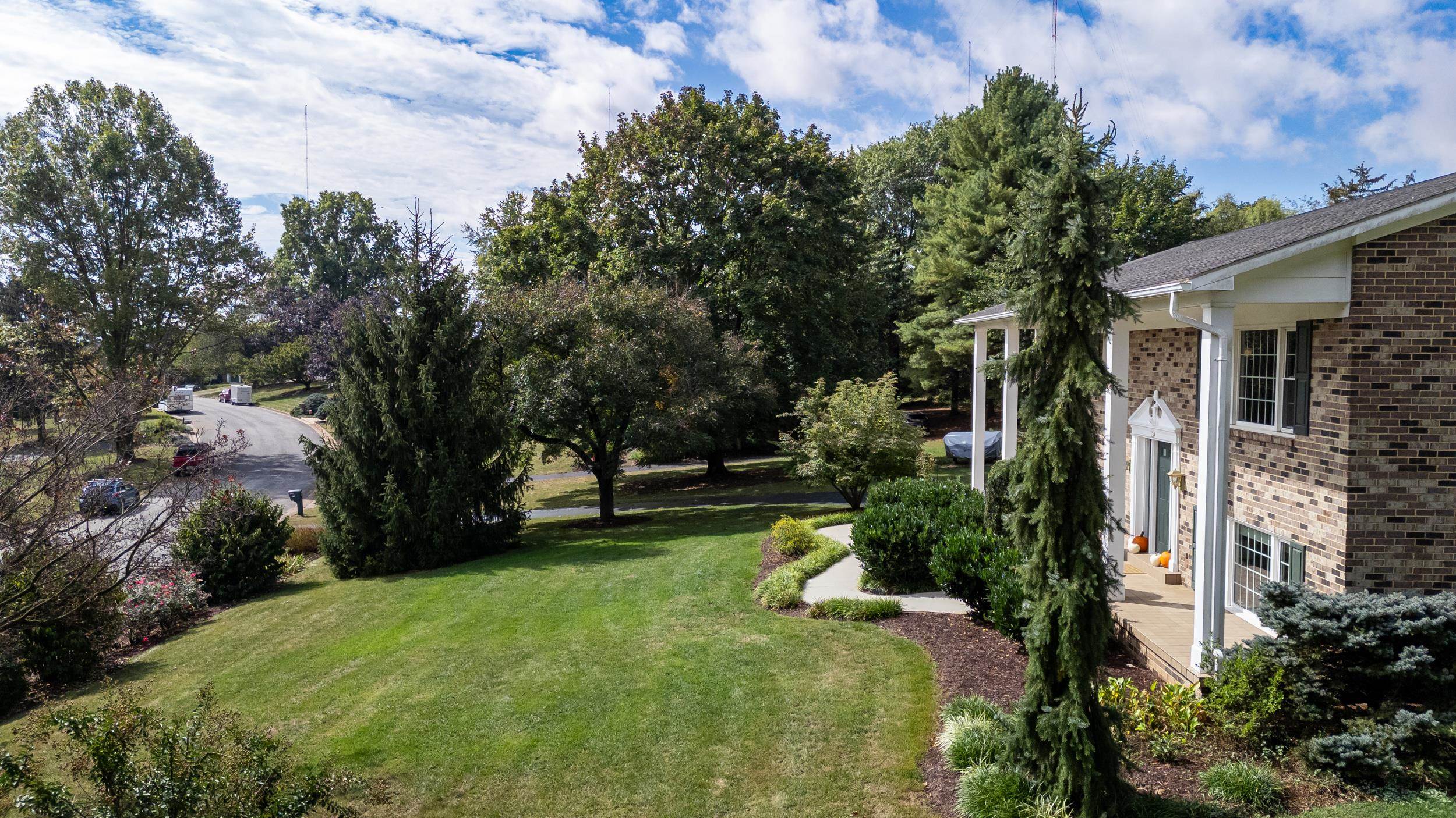 134 Rorrer Circle Harrisonburg, VA 22801 - Photo 44 of 74 a view of a backyard with plants and a patio