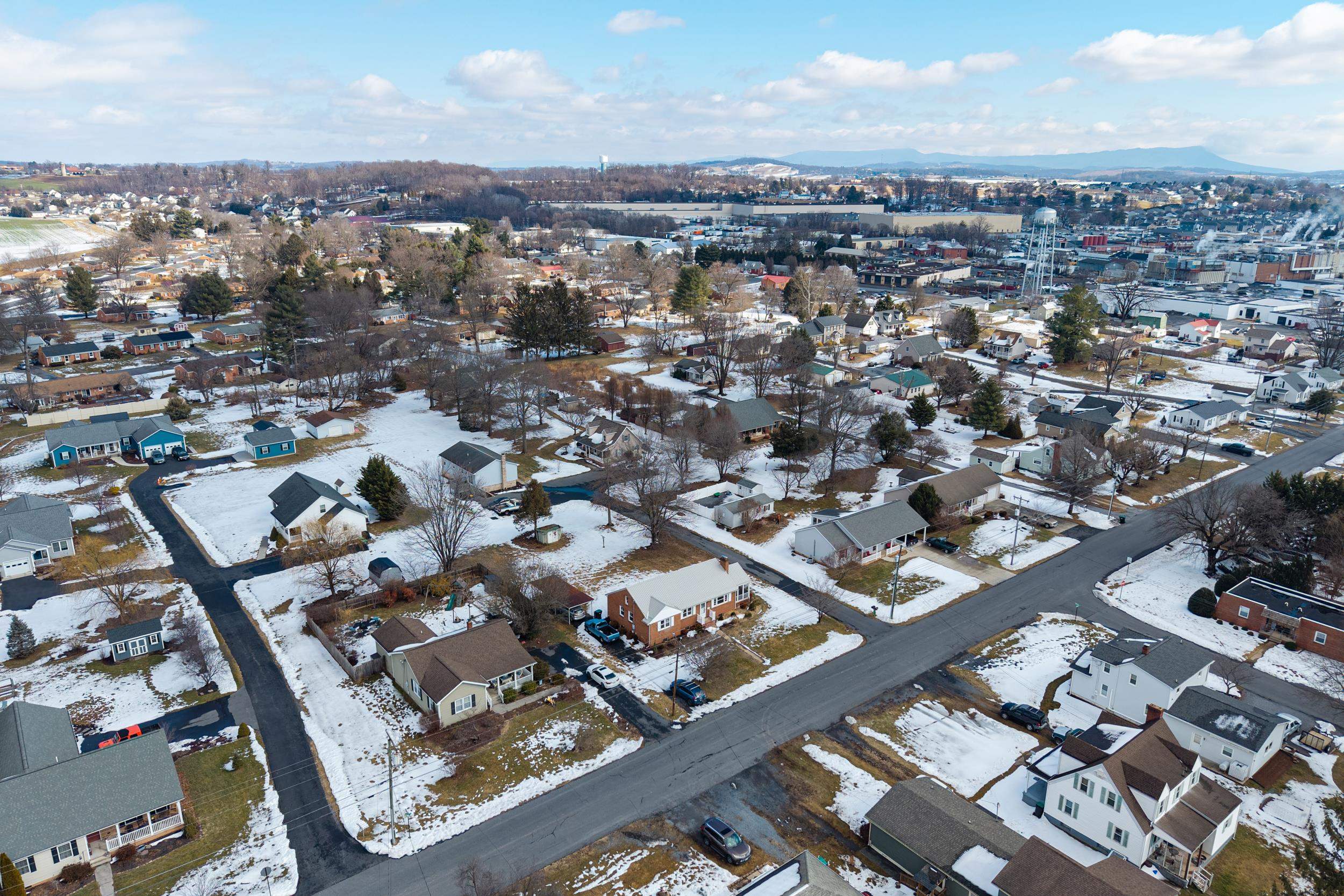 405 North River Road Bridgewater, VA 22812 - Photo 45 of 55 an aerial view of a city with lots of residential buildings