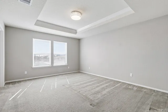 an empty room with a window