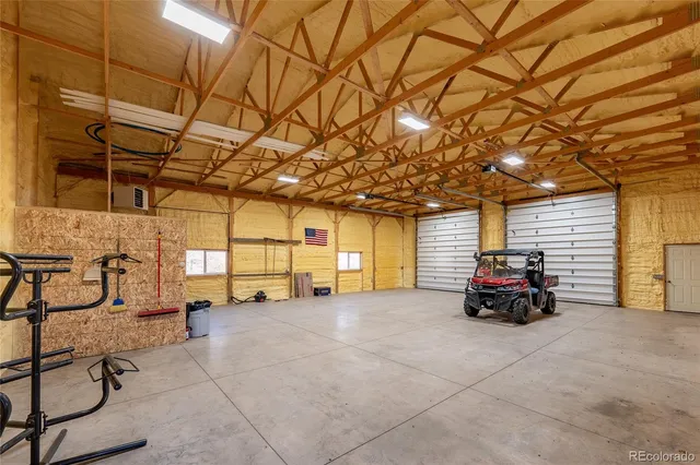 a view of a car in a garage