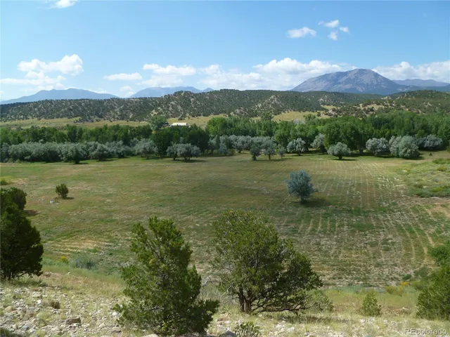 a view of an outdoor space and mountain view