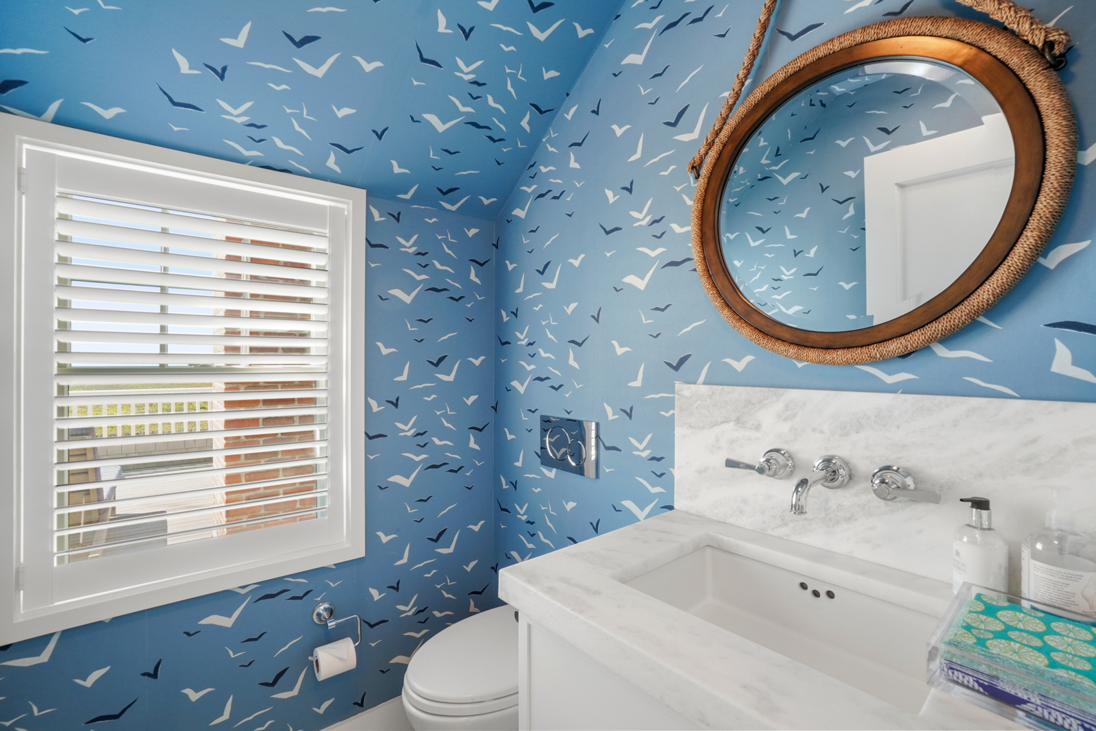 2 Marion Avenue Nantucket, MA 02554 - Photo 27 of 43 a bathroom with a sink a toilet and a mirror