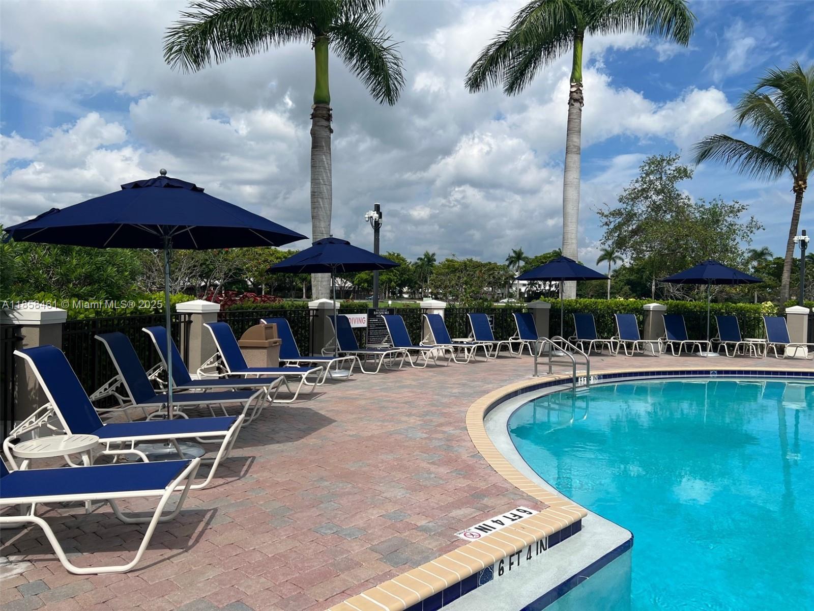 22731 Southwest 88th Place, Unit 101 Cutler Bay, FL 33190 - Photo 52 of 59 a view of a swimming pool with sitting area
