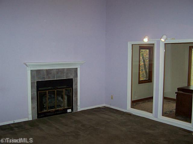 Living Room. Gas logs