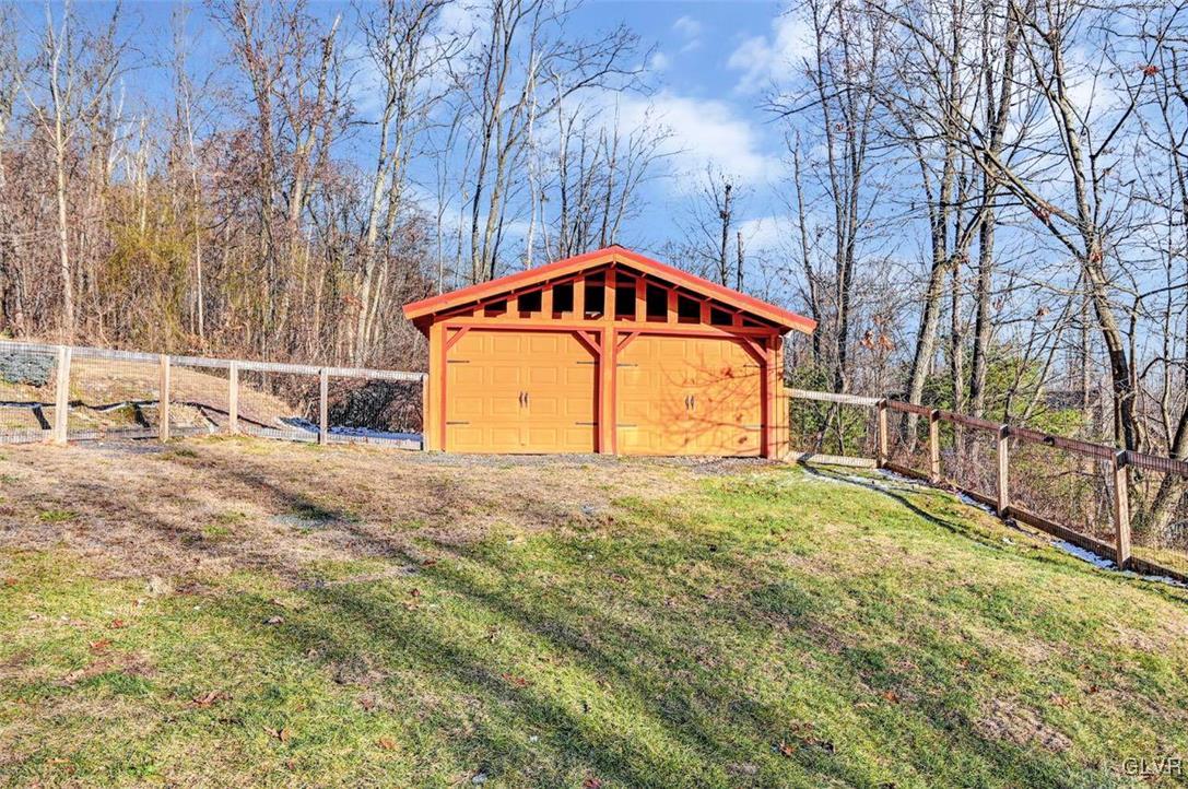 355 Tower Road Sugarloaf, PA 18249 - Photo 63 of 75 The detached 2 car garage opens manually and has a