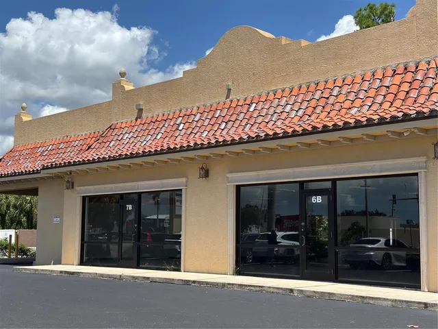 a front view of a building