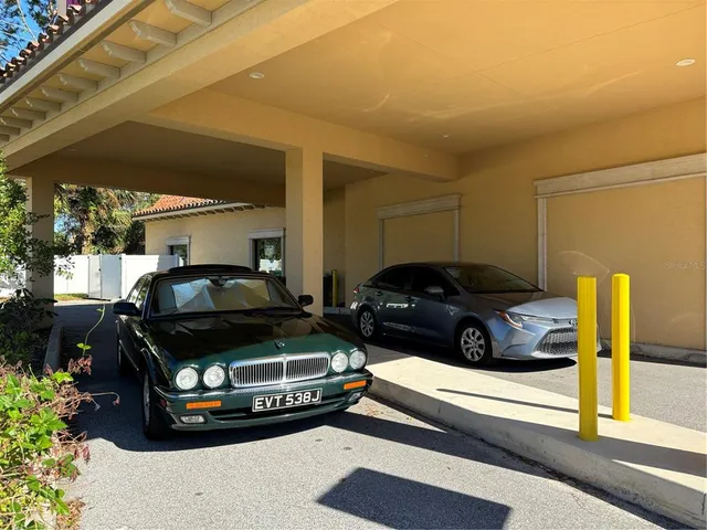 a car parked in front of a house
