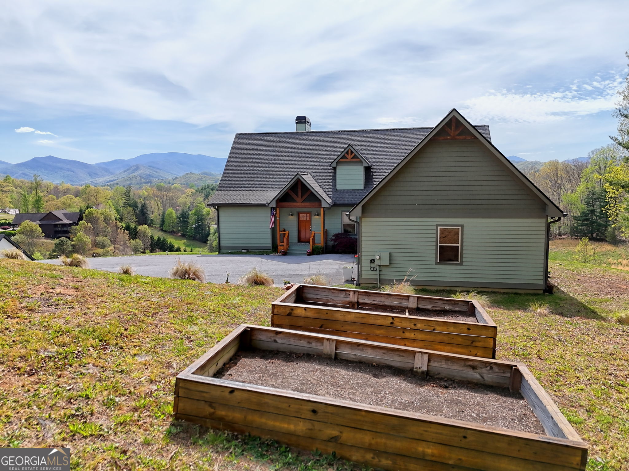 100 Deacons Way Franklin, NC 28734 - Photo 50 of 53 a view of a house with a yard and furniture