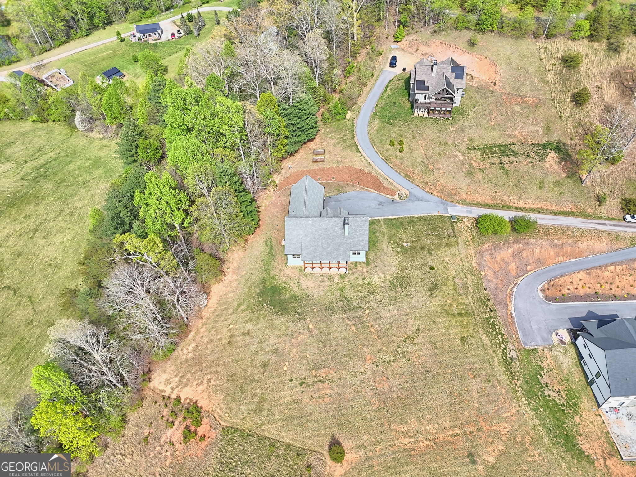 100 Deacons Way Franklin, NC 28734 - Photo 52 of 53 a aerial view of a house with a yard