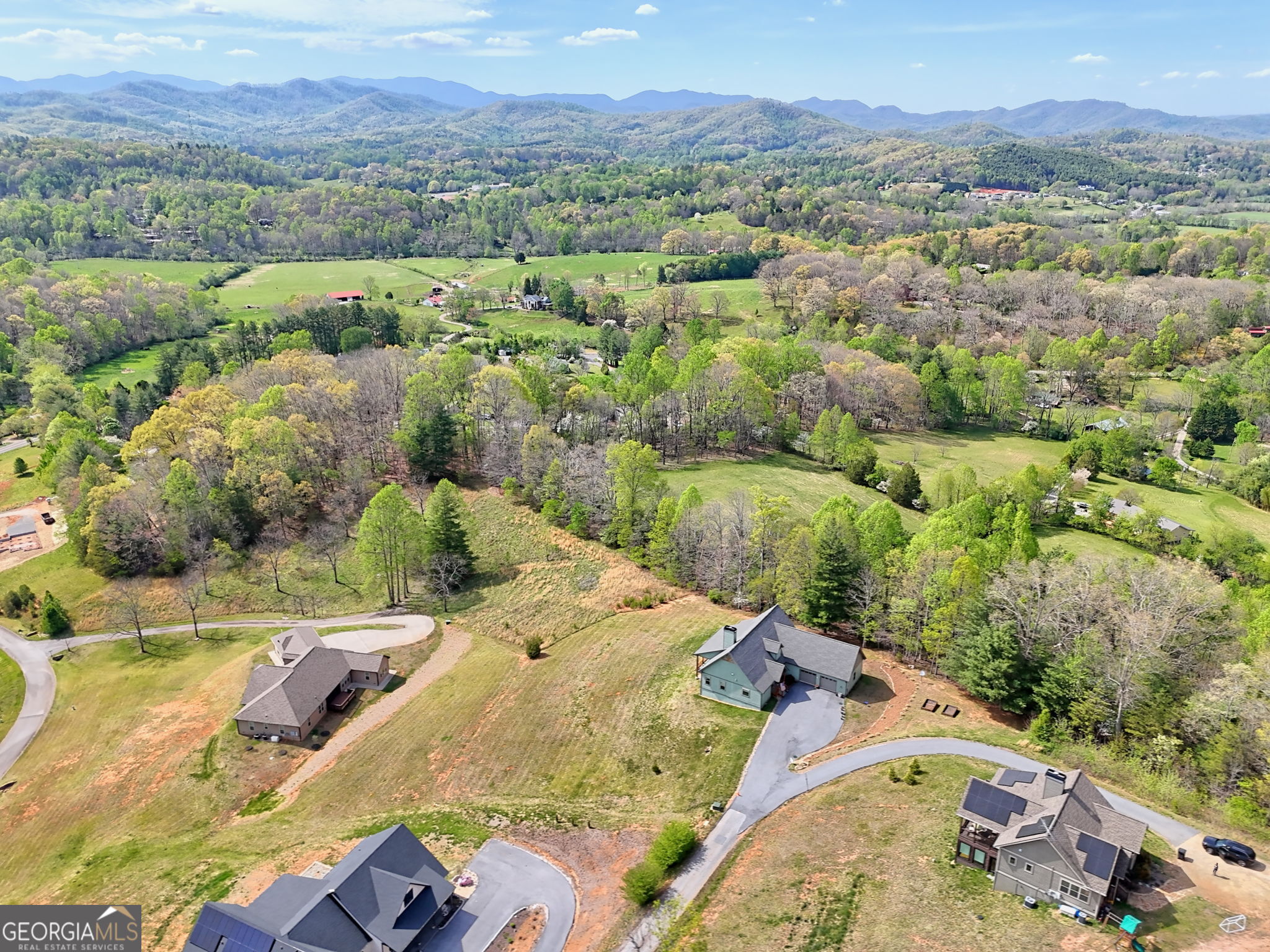 100 Deacons Way Franklin, NC 28734 - Photo 53 of 53 an aerial view of a house with a yard