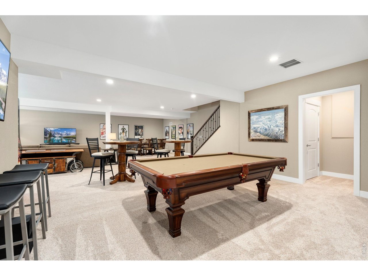 1030 Larimer Ridge Parkway Timnath, CO 80547 - Photo 36 of 38 a room with furniture pool table and windows