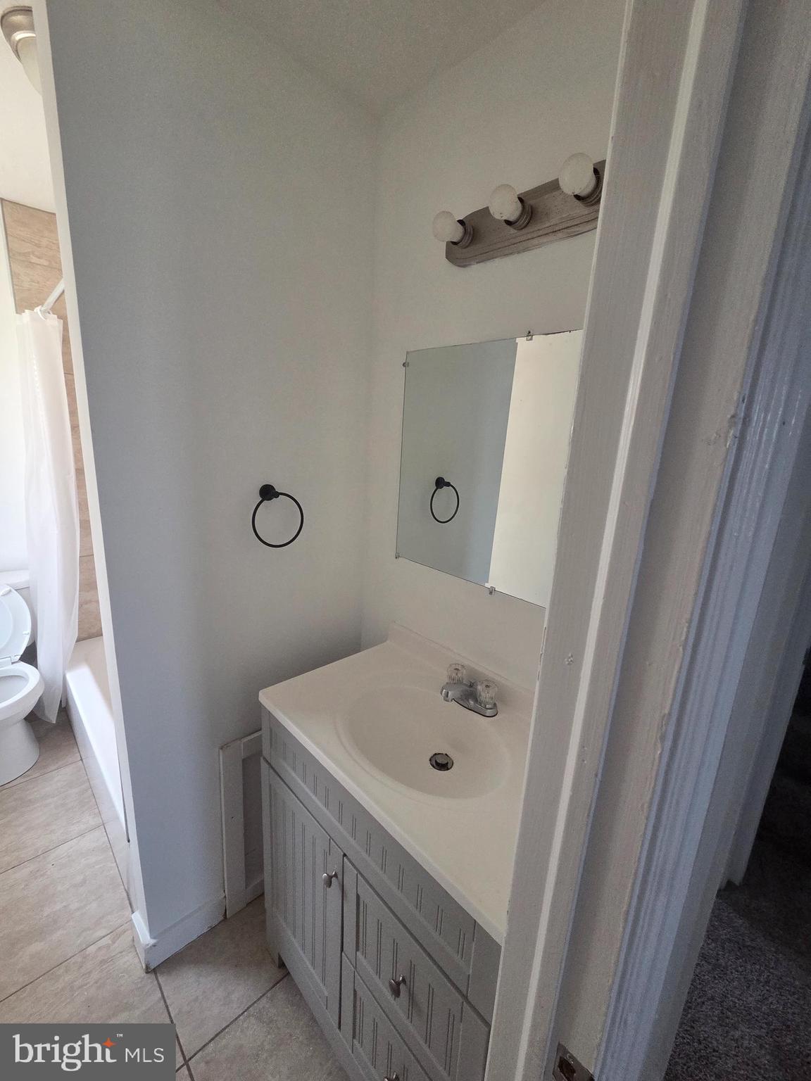 6736 Vandike Street Philadelphia, PA 19135 - Photo 14 of 18 a bathroom with a sink a toilet and shower