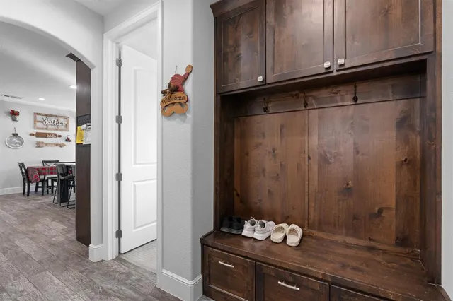 a room with storage and utility