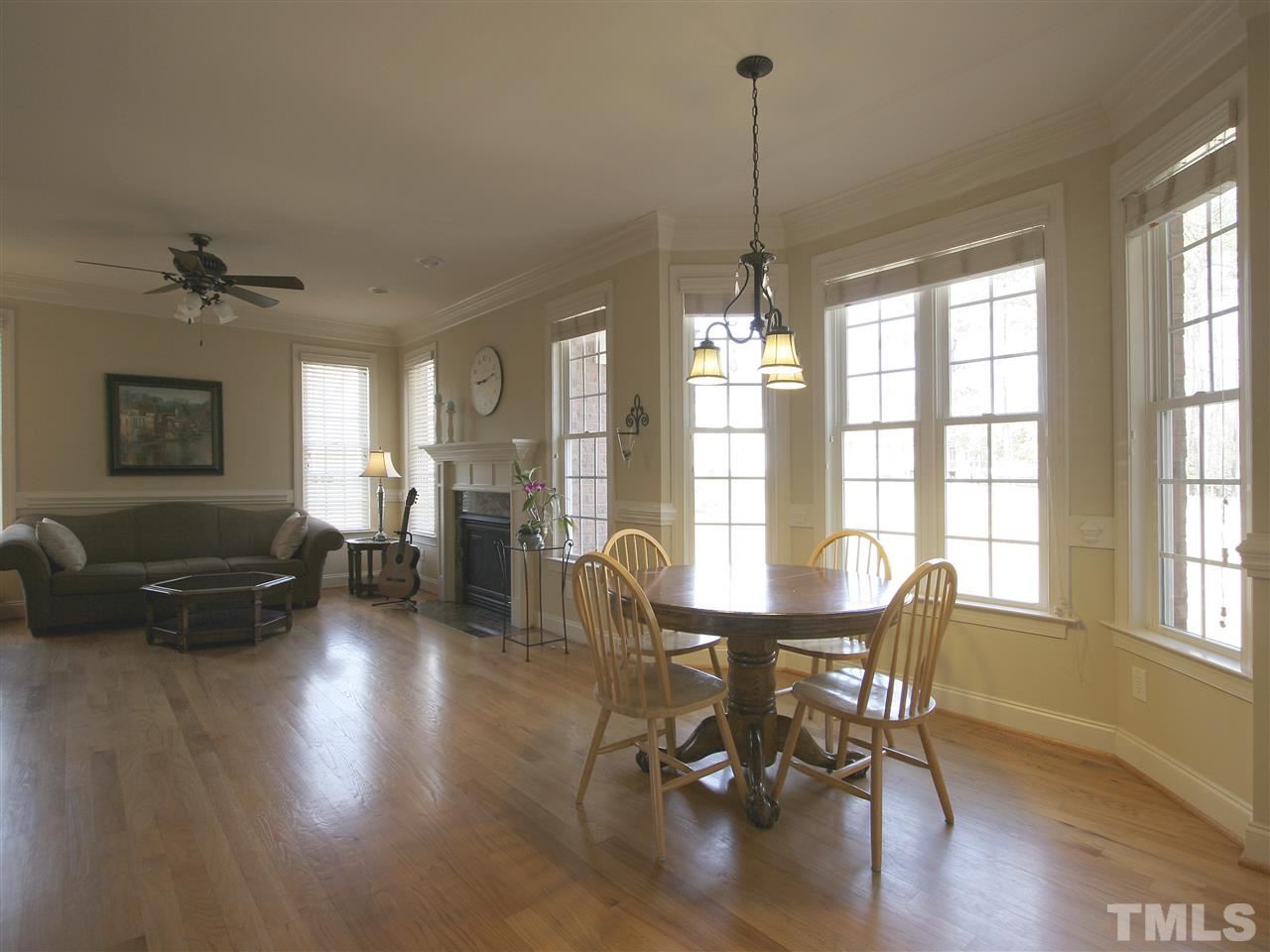 1205 Verde Farm Road Raleigh, NC 27603 - Photo 15 of 25 Linger over that second cup of coffee with this delightful breakfast room. Open to kitchen and family room.