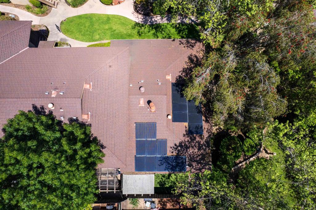 8942 Fletcher Valley Dr. Santee, CA 92071 - Photo 29 of 32 an aerial view of a house with a swimming pool and garden
