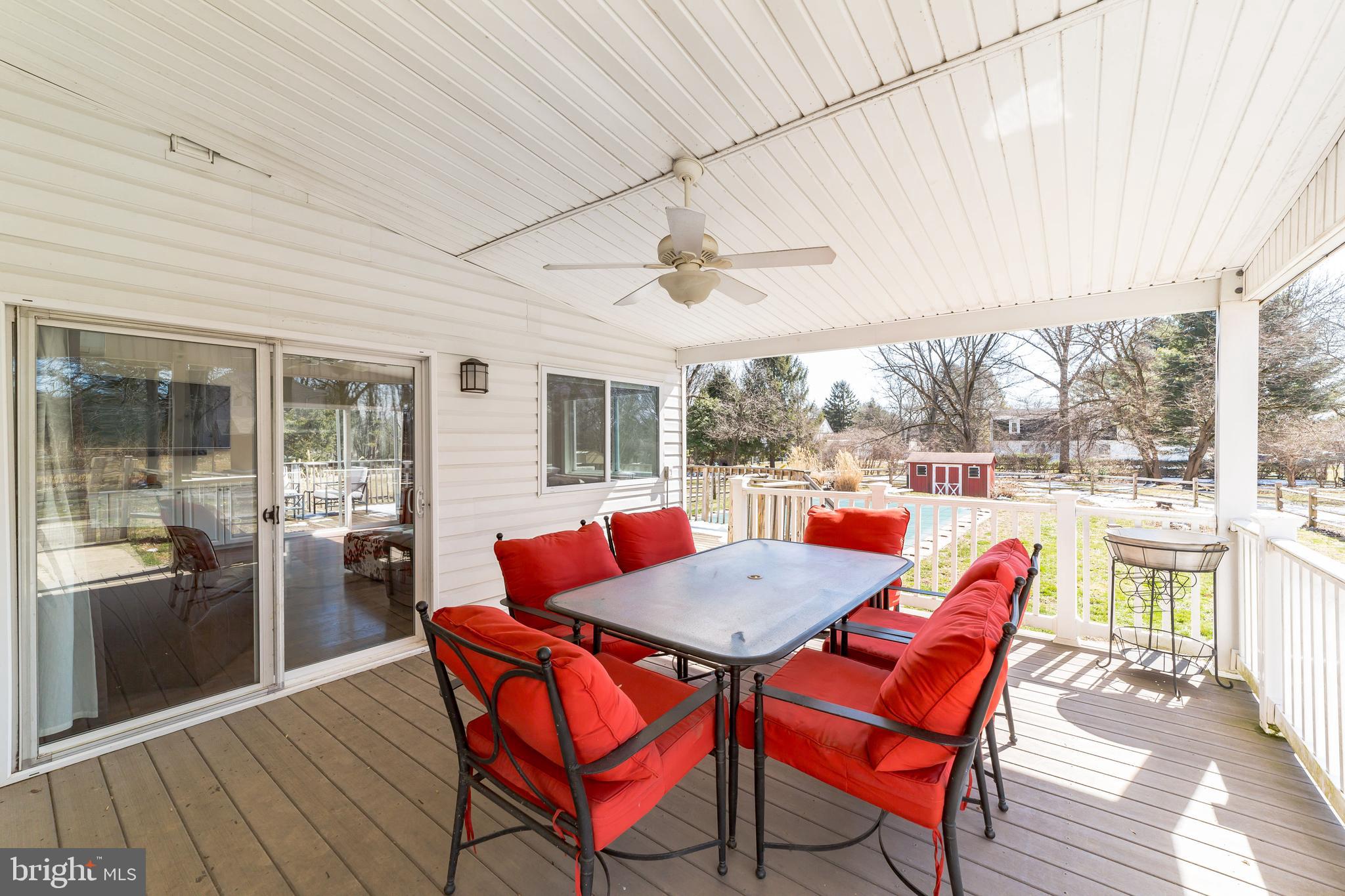 1422 Manley Road West Chester, PA 19382 - Photo 32 of 37 Covered Porch w/ Ceiling Fan