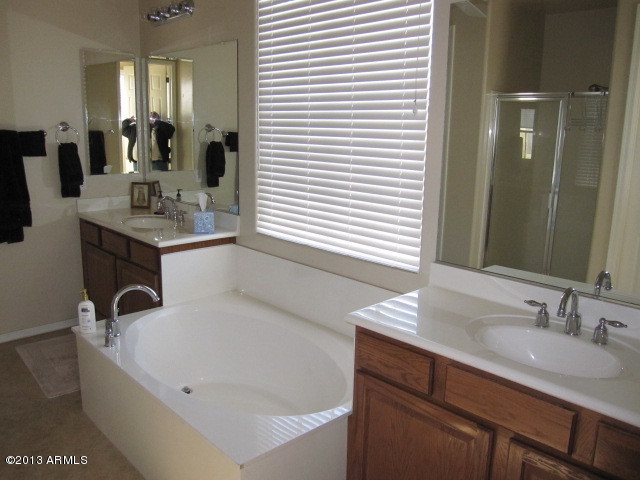 6201 South Rochester Drive Gilbert, AZ 85298 - Photo 22 of 29 DOUBLE SINKS & TUB IN MASTER BATH