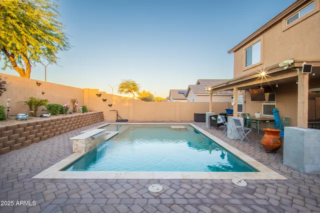 a view of a terrace with chairs