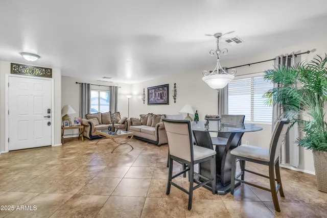 a view of a livingroom and dining room