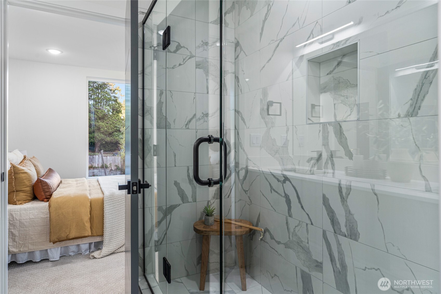 3510 Northeast 125th Street, Unit F Seattle, WA 98125 - Photo 21 of 24 a bathroom with a tub and shower