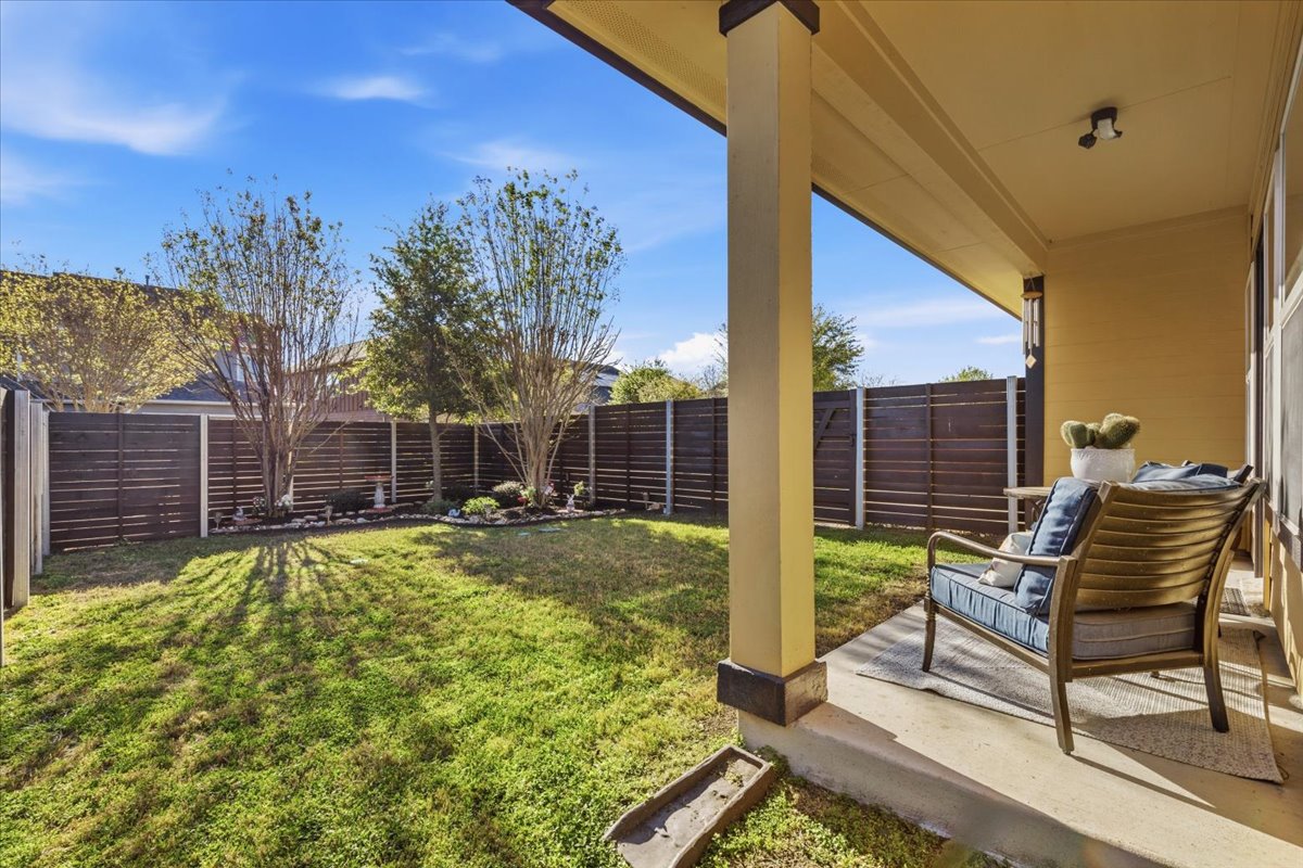 8721 Sikes Way Austin, TX 78747 - Photo 29 of 37 a view of a bench in the backyard