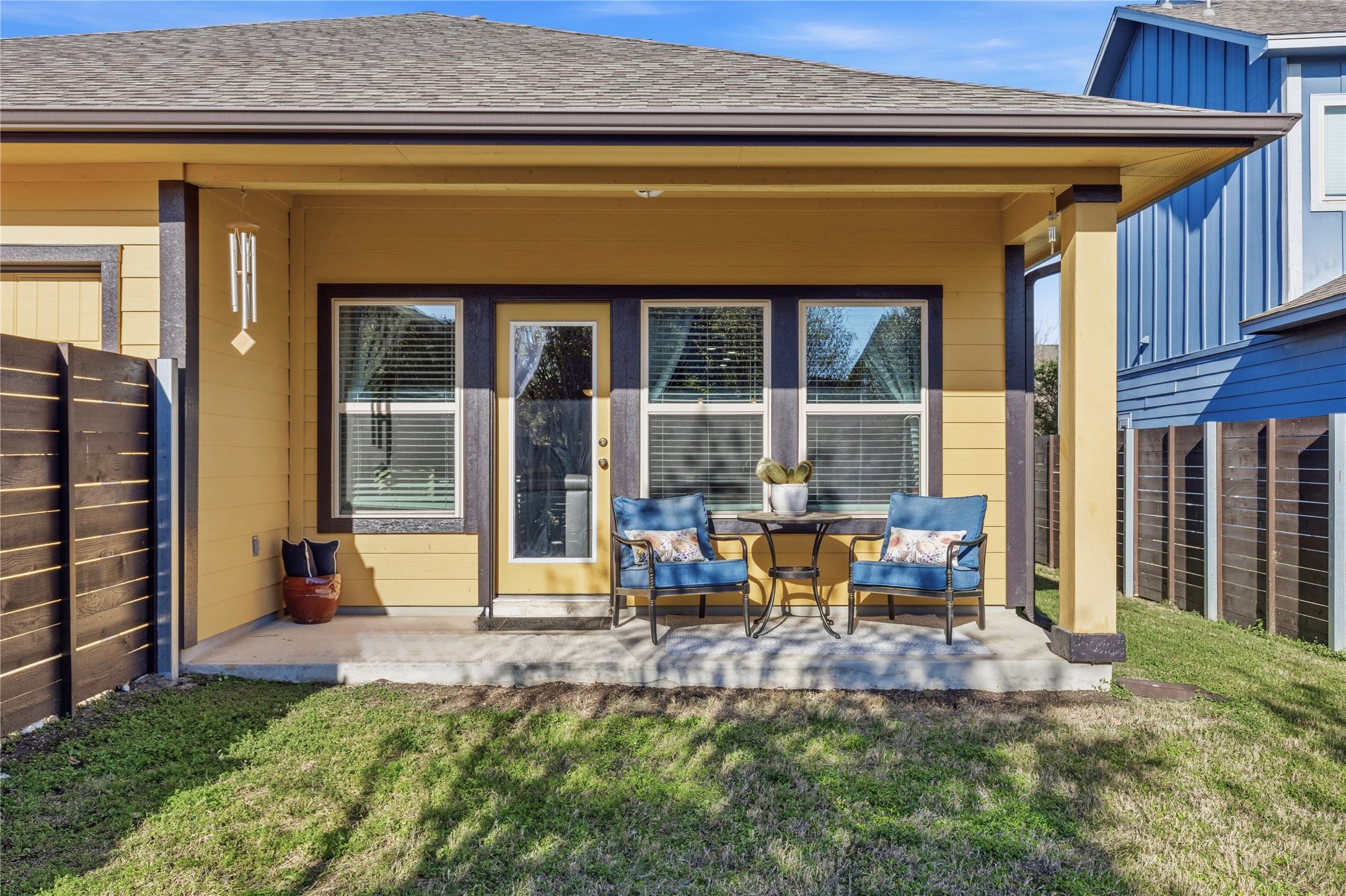 8721 Sikes Way Austin, TX 78747 - Photo 35 of 37 a view of a house with backyard porch and sitting area