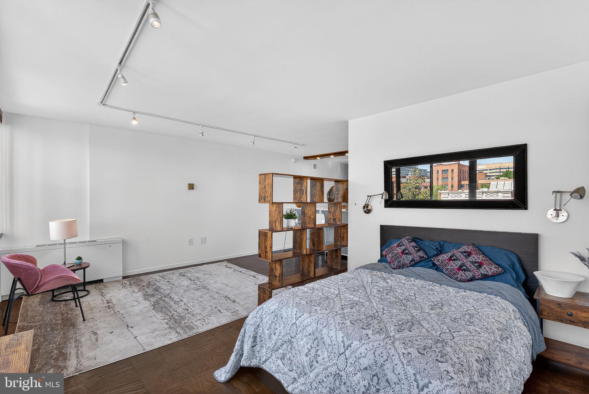 2030 F Street Northwest, Unit 606 Washington, DC 20006 - Photo 11 of 29 Bed, mirror and shelving can convey if desired