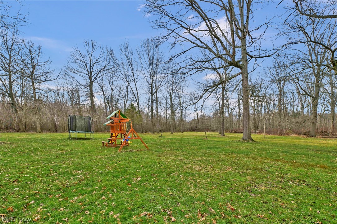 259 East Ohio Avenue Rittman, OH 44270 - Photo 38 of 41 View of grassy yard featuring a playground and a trampoline
