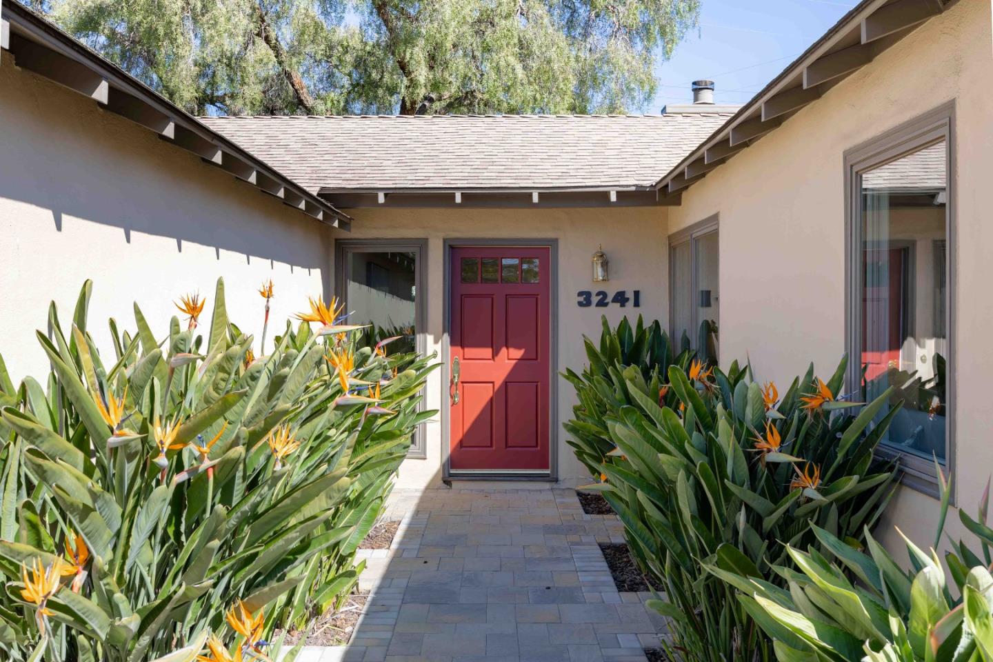 3241 Greer Road Palo Alto, CA 94303 - Photo 3 of 26 a potted plant in front of a house