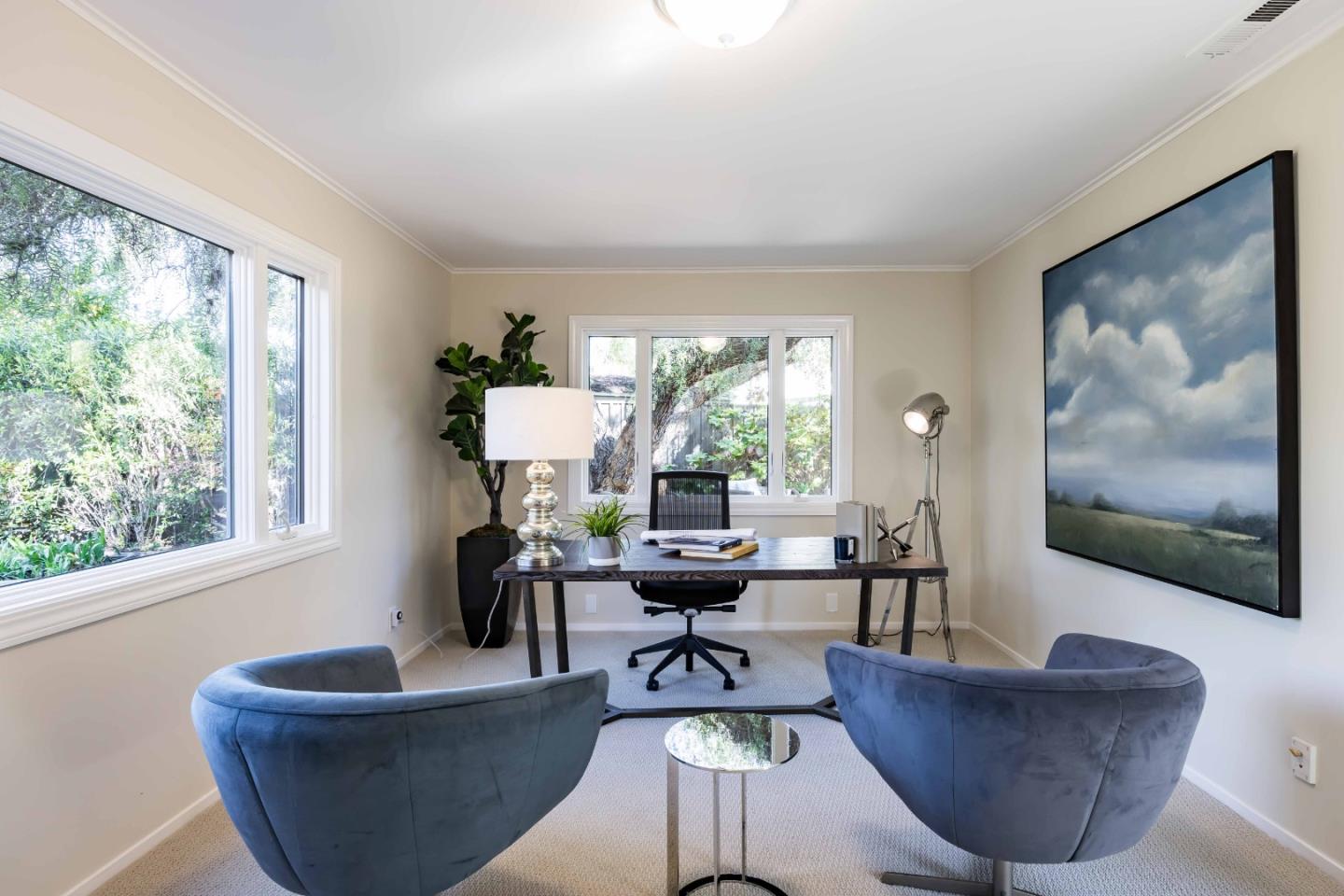 3241 Greer Road Palo Alto, CA 94303 - Photo 7 of 26 a living room with furniture and a large window