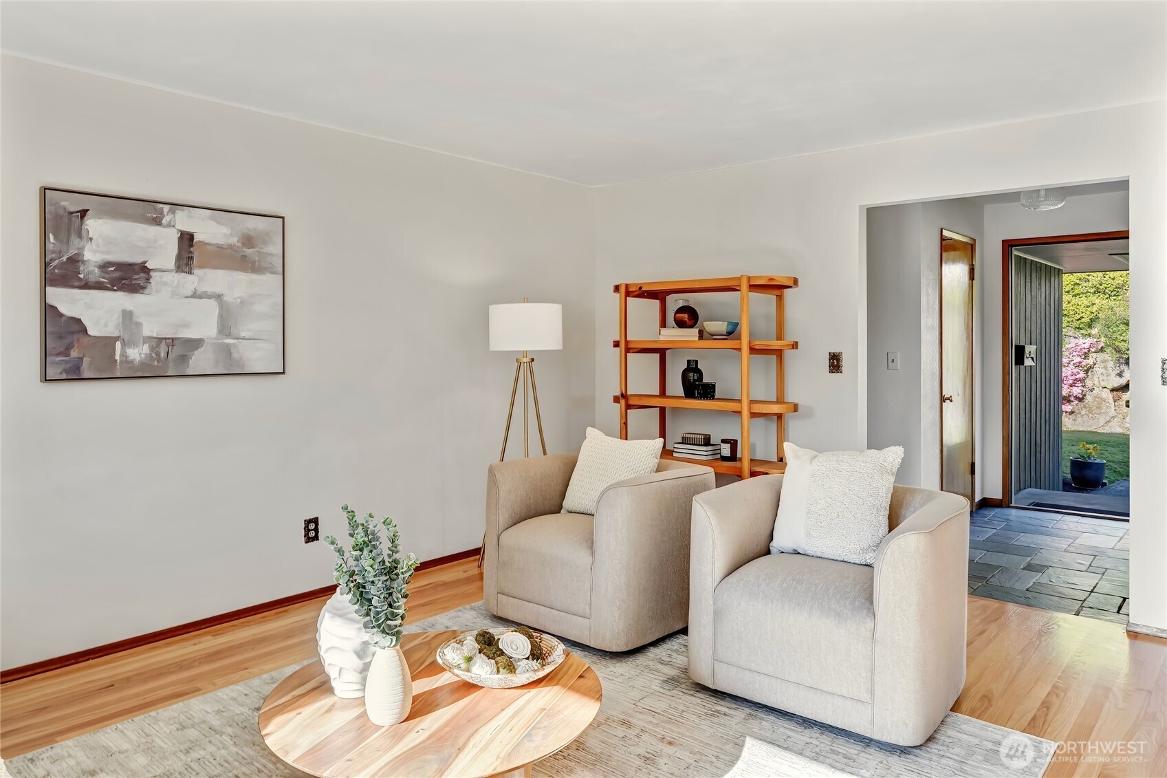 7571 45th Avenue Southwest Seattle, WA 98136 - Photo 6 of 40 a living room with furniture and wooden floor