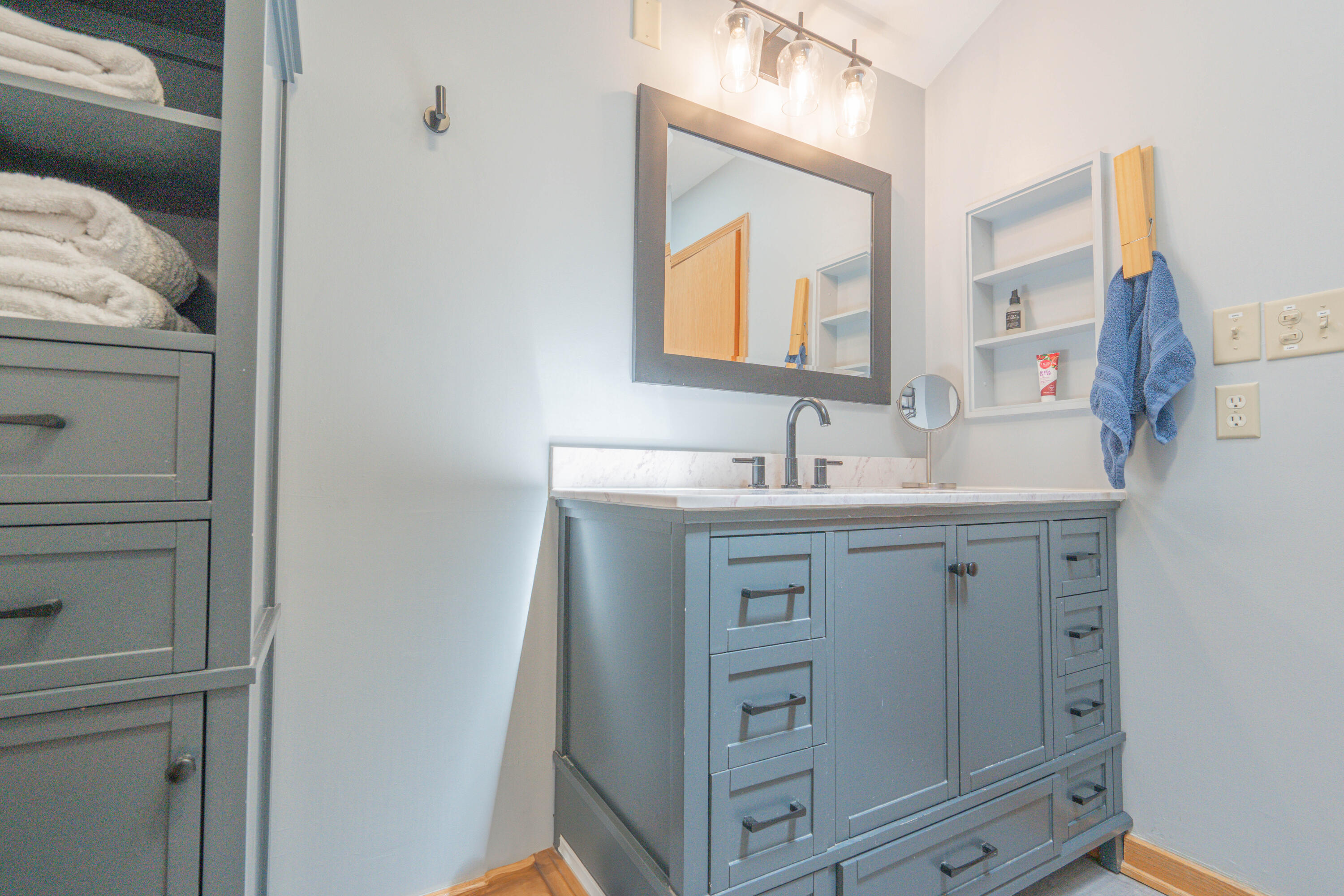 507 Shadowbrook Drive Tunkhannock, PA 18657 - Photo 31 of 57 a bathroom with a sink vanity and mirror