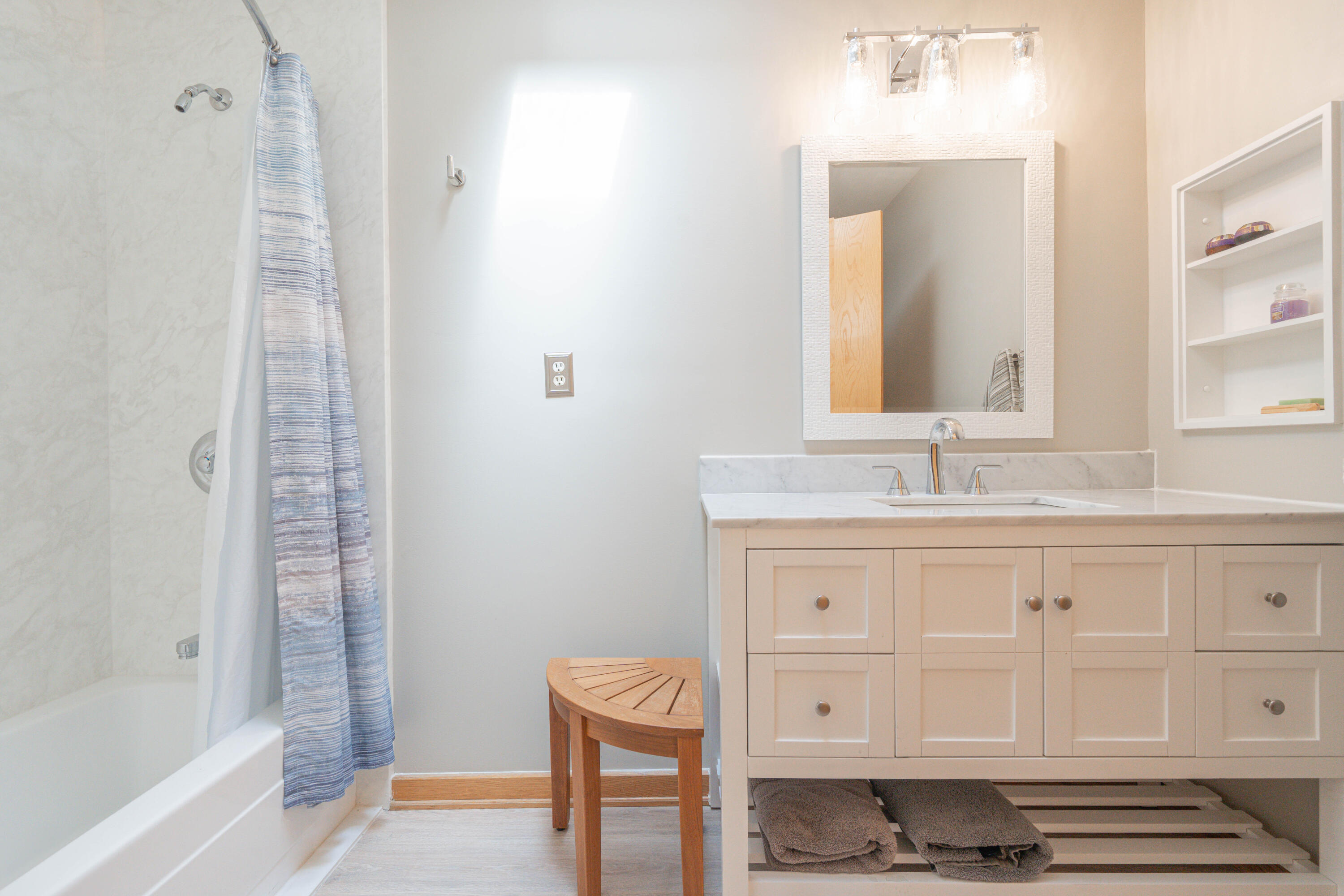 507 Shadowbrook Drive Tunkhannock, PA 18657 - Photo 36 of 57 a bathroom with a sink a vanity and a mirror