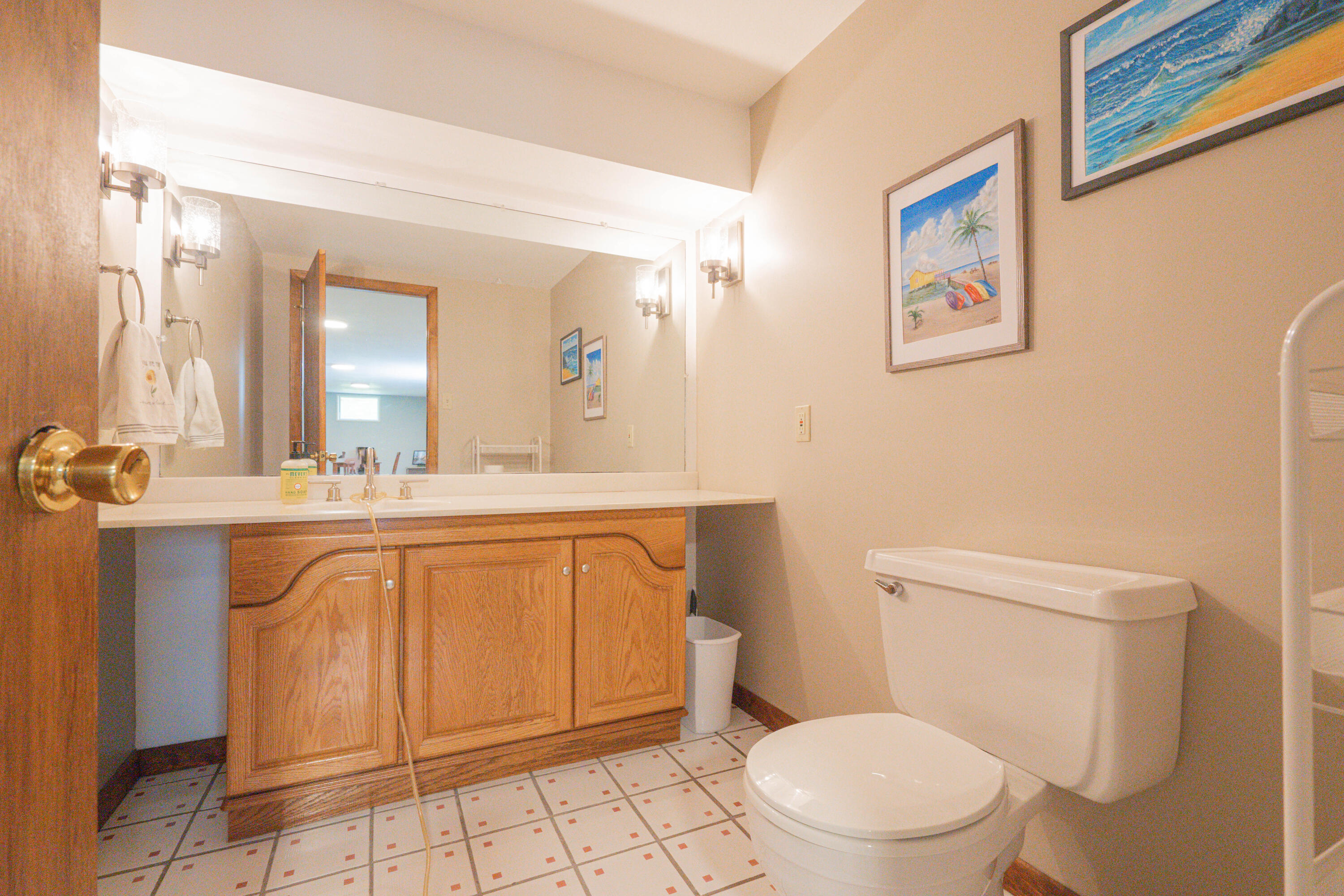 507 Shadowbrook Drive Tunkhannock, PA 18657 - Photo 43 of 57 a bathroom with a granite countertop toilet sink and mirror