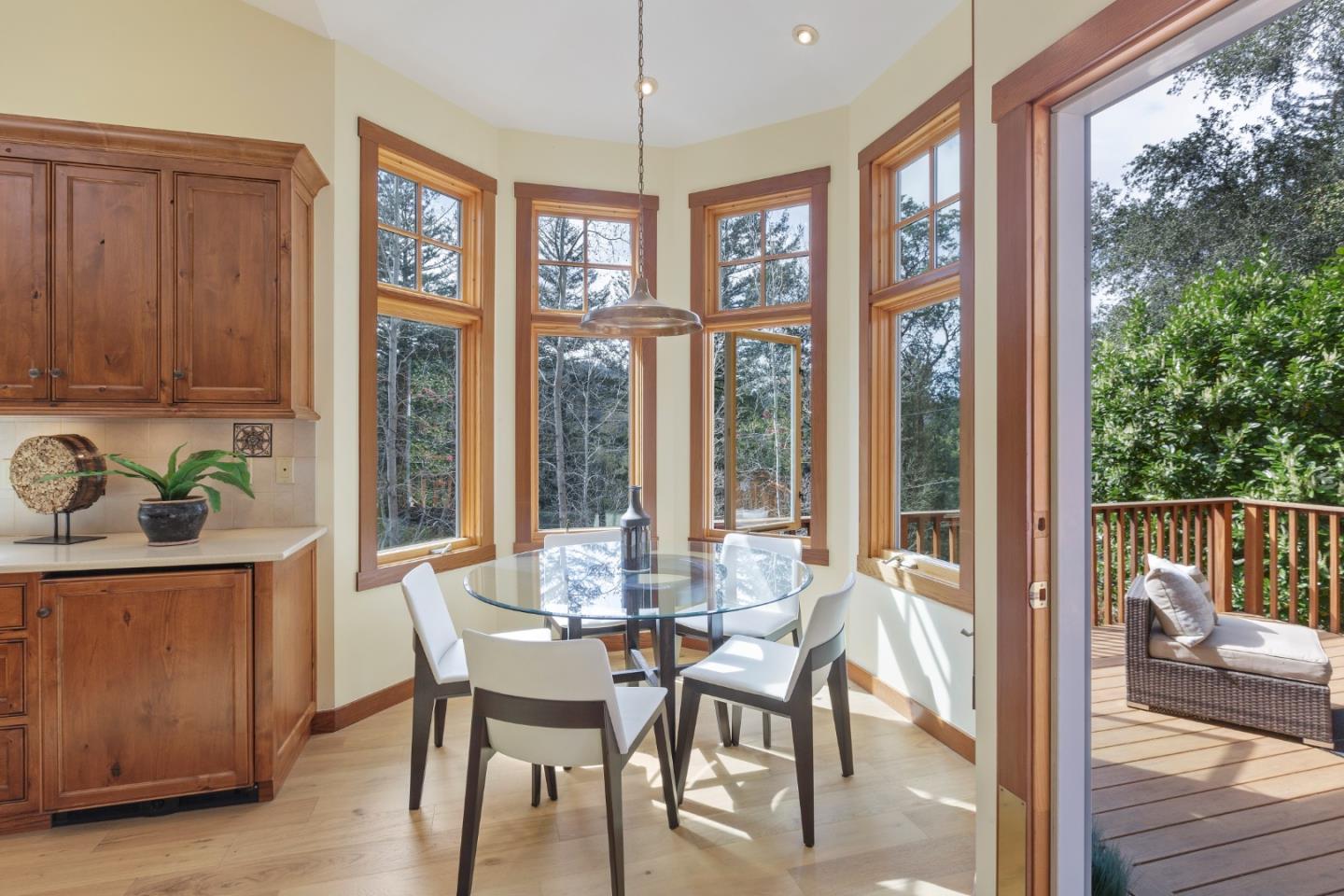 36 Skyline Drive Woodside, CA 94062 - Photo 24 of 67 a view of a dining room with furniture window and outside view