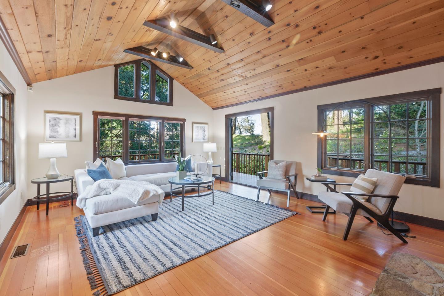 36 Skyline Drive Woodside, CA 94062 - Photo 35 of 67 a living room with furniture and a large window