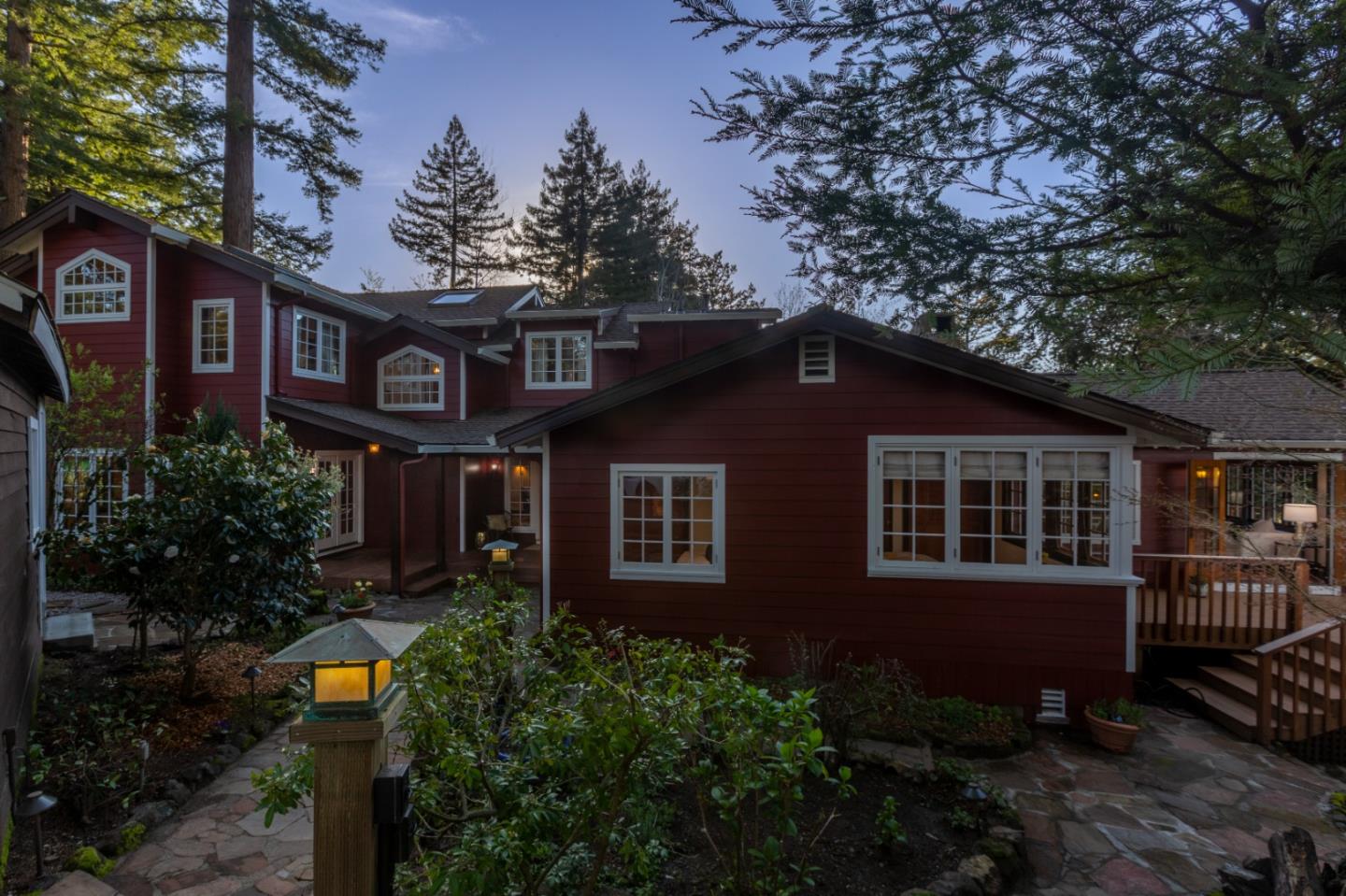 36 Skyline Drive Woodside, CA 94062 - Photo 58 of 67 a front view of a house with a yard